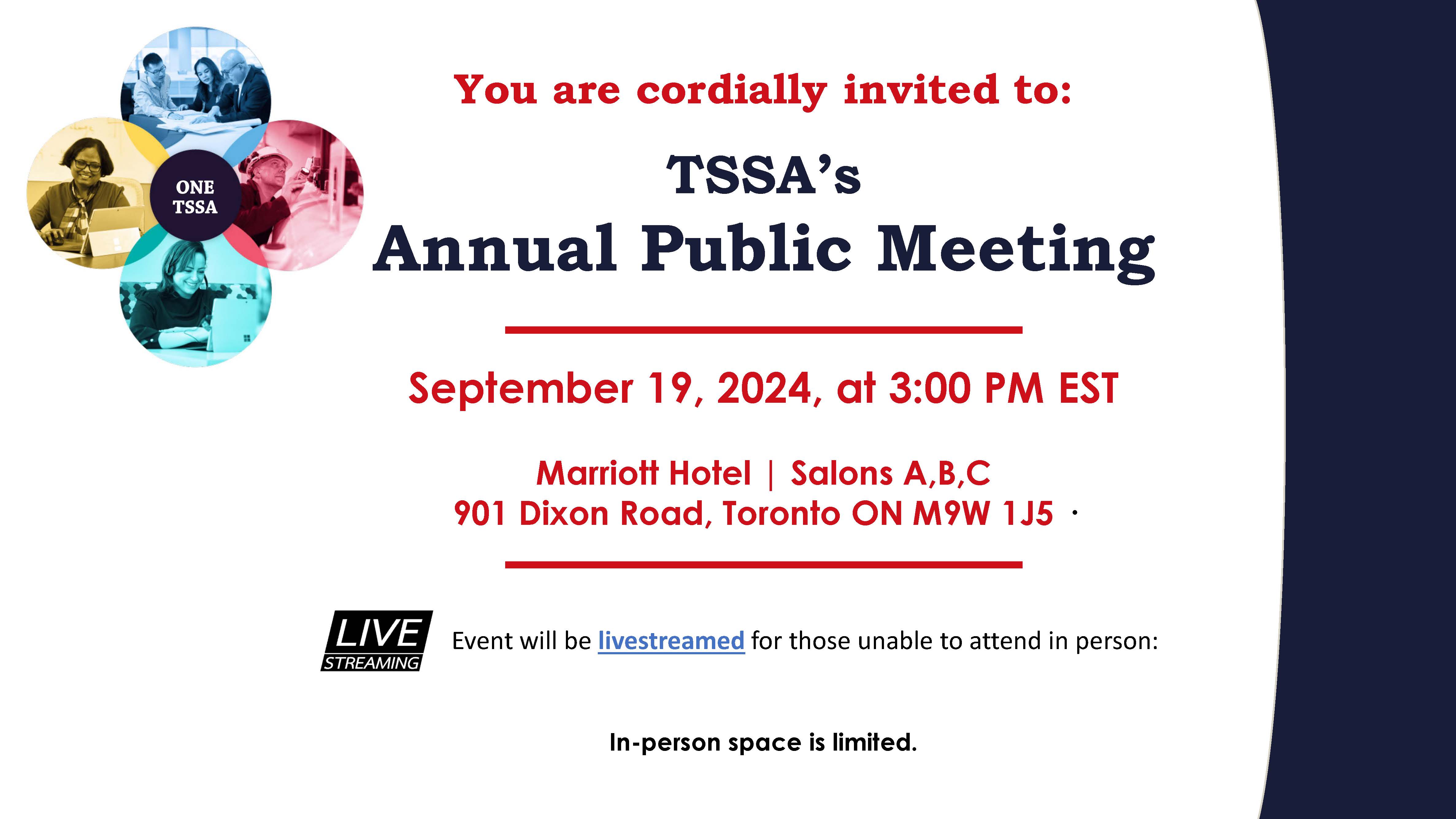 Webpost of TSSA's Annual Public Meeting 2024